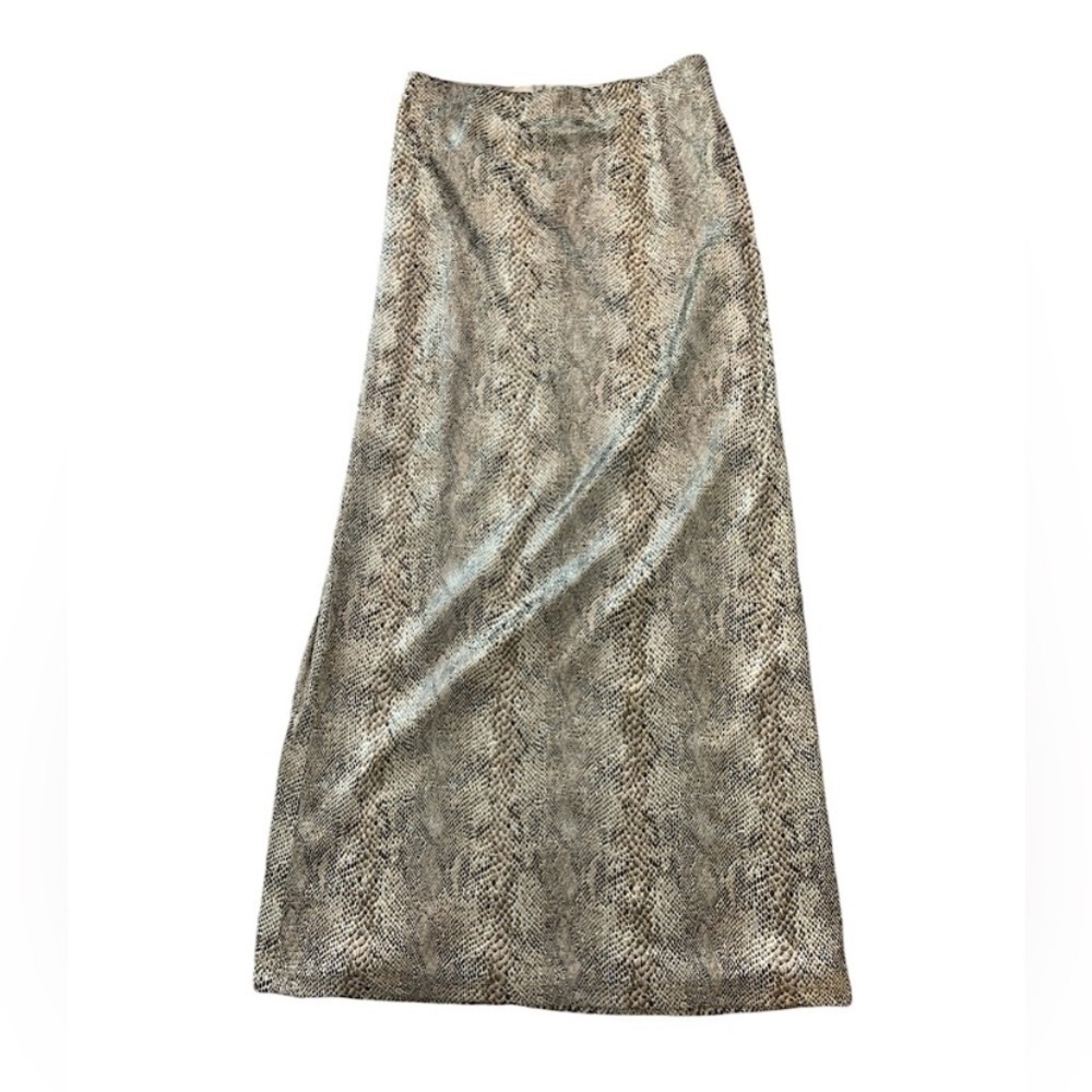 Maria Bianca Nero Snakeskin Full Length Skirt